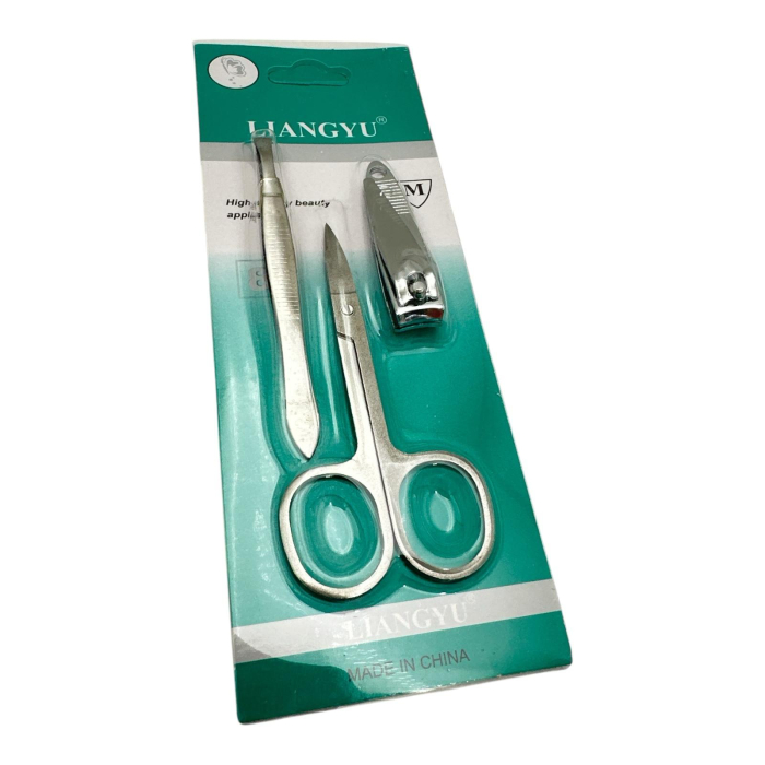 Set ingrijire manichiura inox Liangyu, calitate superioara, 3 piese – Kit complet,  [3]