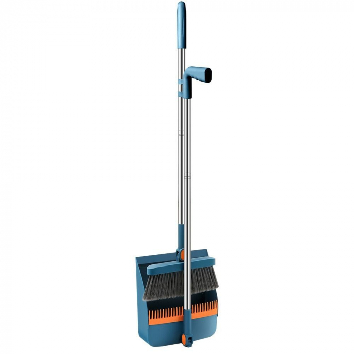 Set Matura si Faras cu Coada , cu Dinti de Pieptene pentru Curatare Matura, rotativ, pliabil, detasabil, Otel inoxidabil si Polipropilena, albastru [1]