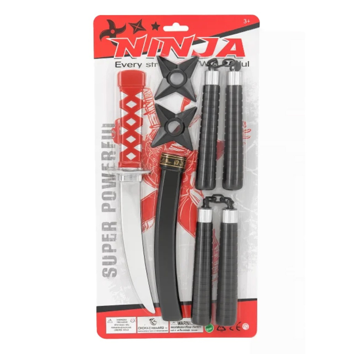 Set Ninja pentru Copii – Sabie, Nunchaku si Stele Ninja – 44x22 cm [2]