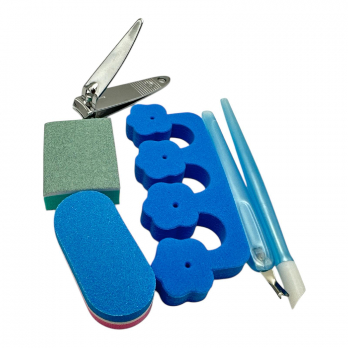 Set pedichiura 6 piese multicolor – Trusa completa pentru ingrijirea picioarelor, acasa sau salon,  [5]