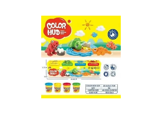 Set Plastilina Color Mud cu 4 Culori - Creativitate si Distractie pentru Copii,  [1]