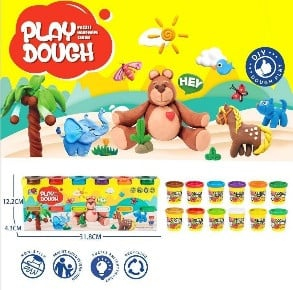 Set Plastilina Play Dough, 12 culori diferite, moale si non-toxica, pentru joaca creativa a copiilor,  [3]