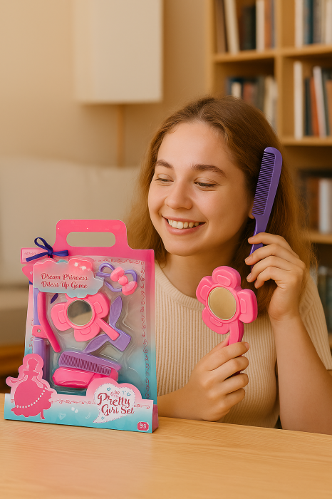 Set Pretty Girl Dream Princess cu accesorii de infrumusetare pentru fetite,26x20cm,  3+ ani [2]