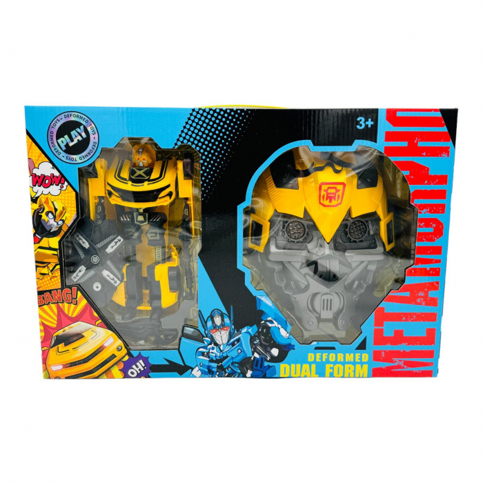 Set Robot Transformator si Masca, cu actiune manuala, 44×29×8cm, +3ani  [4]