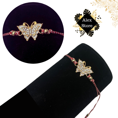Set12 Bratari Martisor Fluturasi cu pietricele, cu margele, snur reglabil  [4]