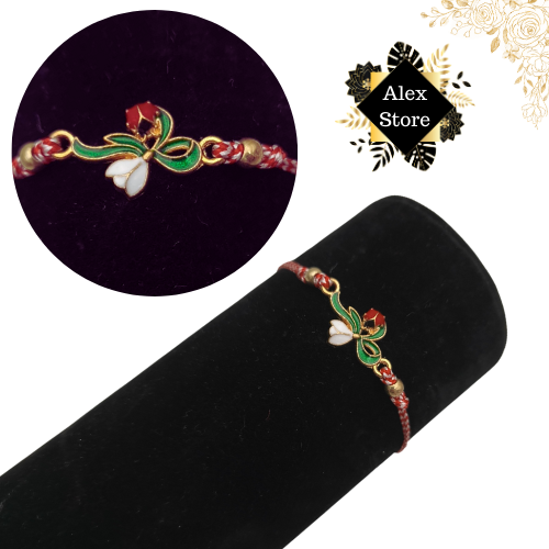 Set12 bratari Martisor Ghiocel cu gargarita, cu margele si snur reglabil  [2]
