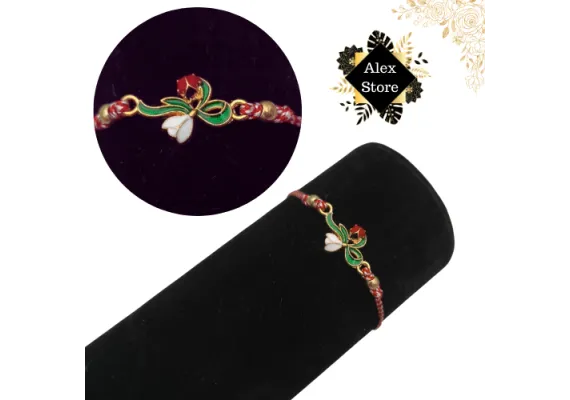 Set12 bratari Martisor Ghiocel cu gargarita, cu margele si snur reglabil  [1]