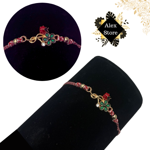 Set12 Bratari Martisor Trifoiasi cu gargarita, cu margele, snur reglabil  [4]