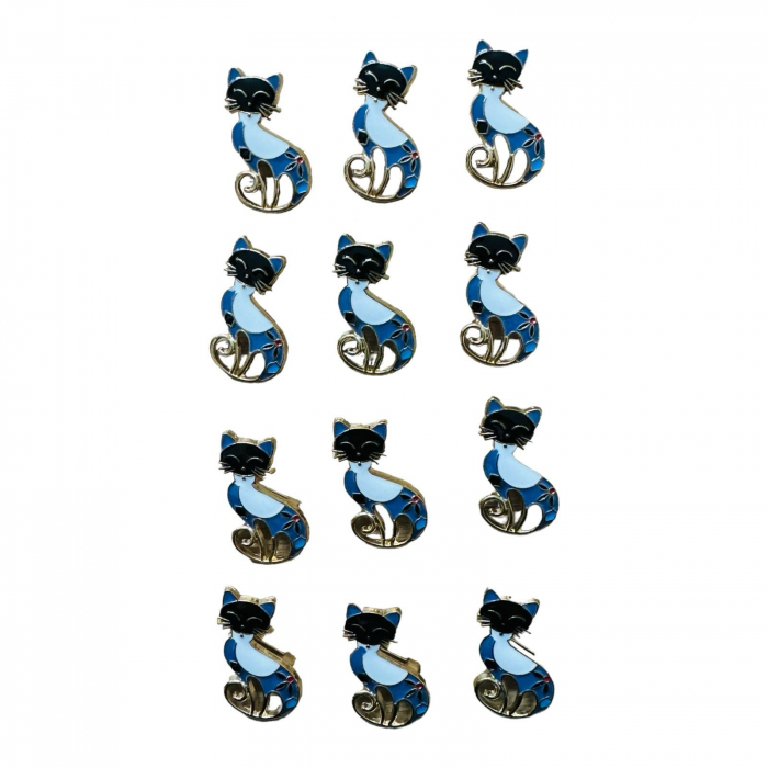 Set12 Brose Martisor marime mica, 3.5cm, Pisicuta Dragalasa  [2]