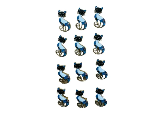 Set12 Brose Martisor marime mica, 3.5cm, Pisicuta Dragalasa  [1]