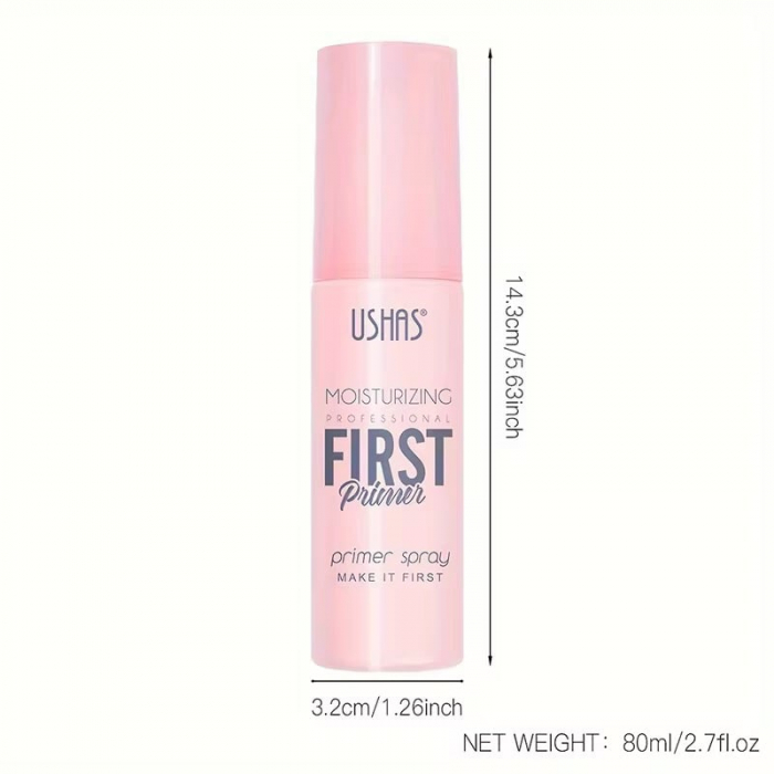 Spray Primer Hidratant USHAS First – Bază de Machiaj pentru Hidratare și Fixare, 80ml  [3]