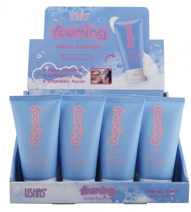 Spumă de Curățare USHAS Foaming Facial Cleanser cu Acid Hialuronic – 120ml pentru Hidratare și Prospețime  [3]