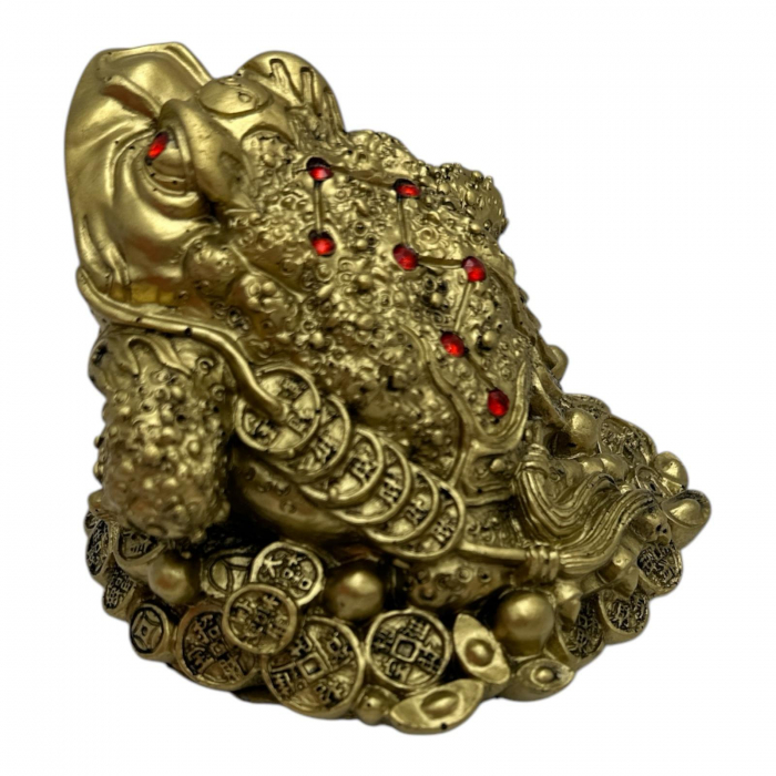 Statueta broasca Feng Shui din rasina 12cm – simbol al norocului si prosperitatii,  [4]