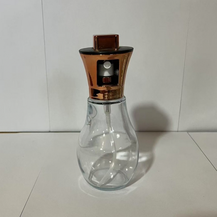 Sticla de ulei cu Pulverizator, , Sticla pentru Lichide de Bucatarie, Otet, Sos, 16.7 x 5.2 cm, Volum 200 ml, Roz Gold [4]