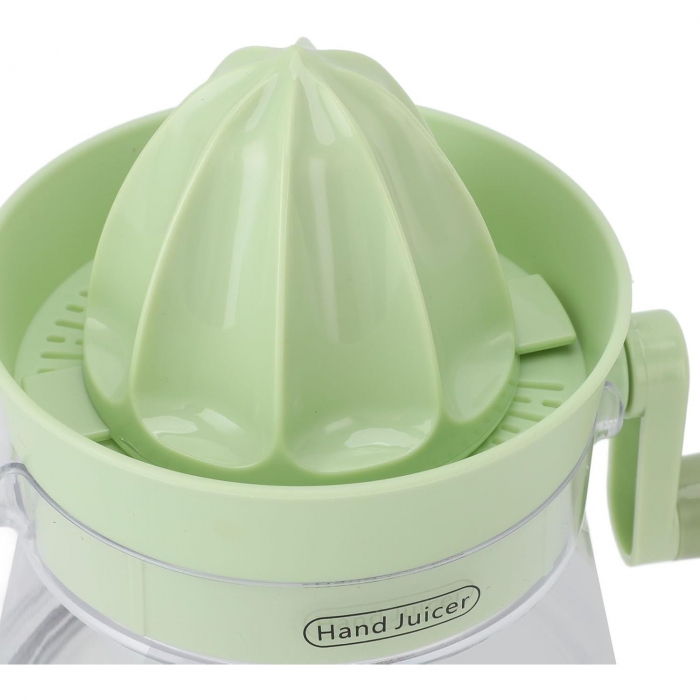 Storcator de Citrice Manual, , Rezistente, Usor de Folosit si Depozitat, Durabil, Calitativ, 16.5x13cm, Transparent/ Verde [5]