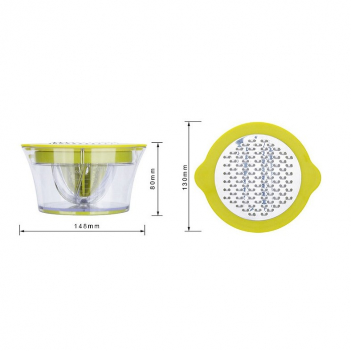 Storcator de Fructe 2 in 1, , cu Razatoare si Separator Ou, 14.8 x 8 x 13 cm, Verde [13]