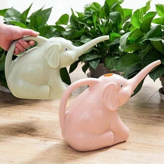 Stropitoare pentru Copii, , in forma de Elefant, 1500 mL, pentru Udat Plante, 19.5x17x11.8 cm, Roz [3]