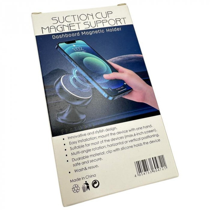 Suport auto magnetic universal pentru telefon, cu prindere sigura si rotatie 360 grade, compatibil cu orice smartphone,  [4]