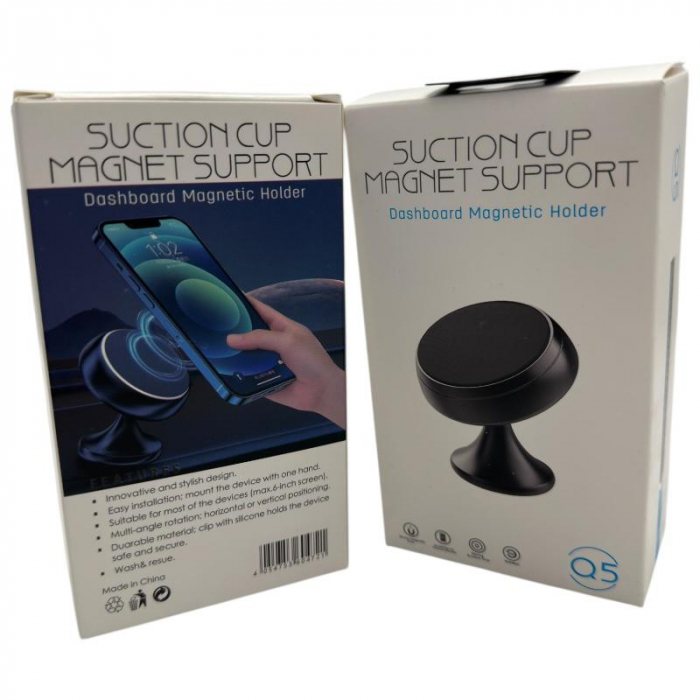 Suport auto magnetic universal pentru telefon, cu prindere sigura si rotatie 360 grade, compatibil cu orice smartphone,  [5]