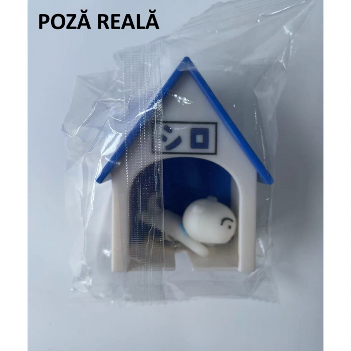 Suport de Chei, , Model Casuta si Breloc Caine Alb, 7x6x4cm [9]