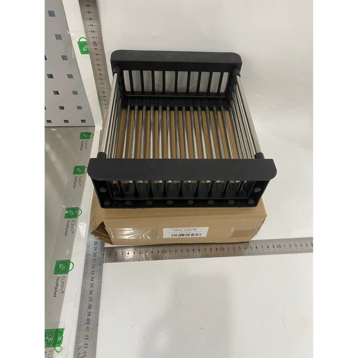 Suport Scurgere Extensibil pentru Bucatarie, , Uscator Vase din Otel Inoxidabil, Suport Tacamuri si Pahare, Suport pentru Fructe si Legume, 29 x 22 x 9.5 cm Negru [3]