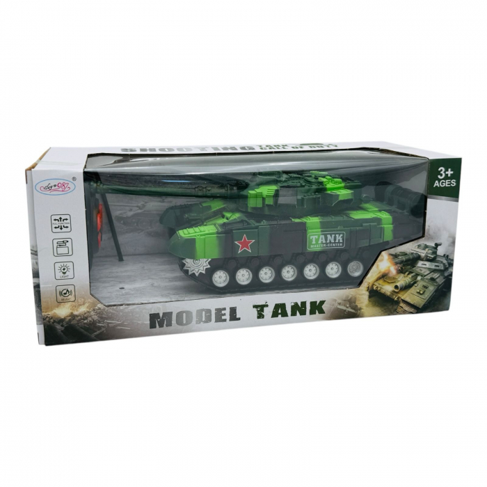 Tanc RC Model Tank cu Telecomanda, Scara 1:18, 27 MHz, Sunete si Lumini  [4]