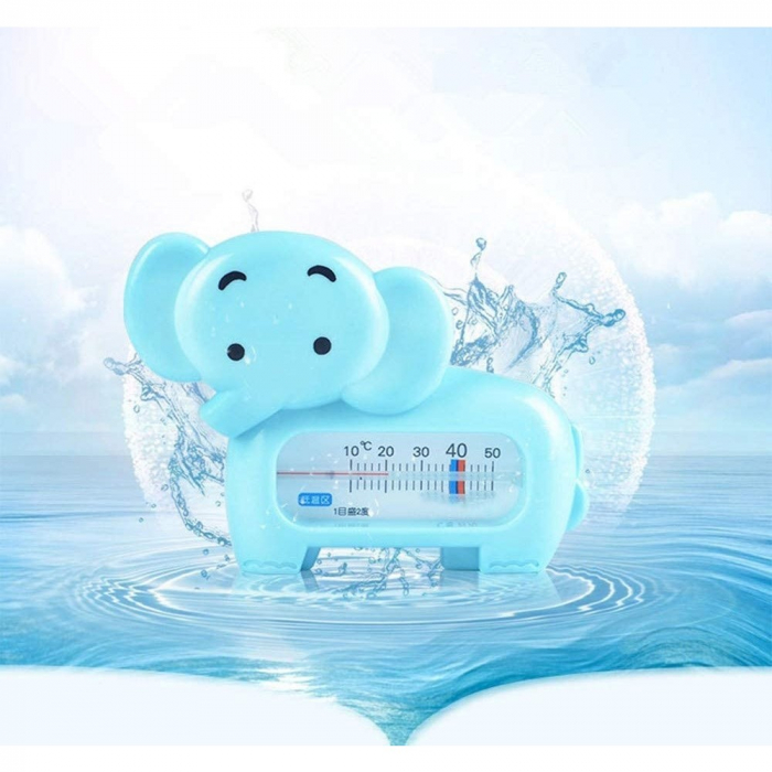 Termometru pentru Baie, , Plutitor, Rezistent la apa, Multifunctional, Model Elefant, 11.5x9x2 cm, Albastru [6]
