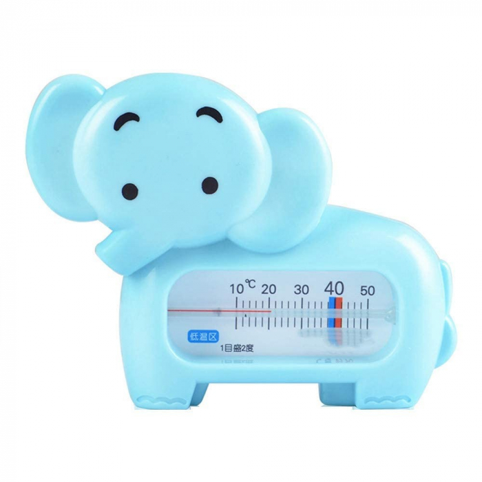 Termometru pentru Baie, , Plutitor, Rezistent la apa, Multifunctional, Model Elefant, 11.5x9x2 cm, Albastru [1]