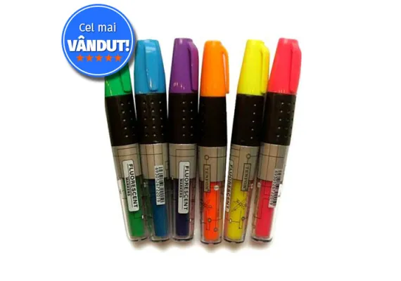 Text Marker Tenfon cerneala lichida Galben - evidentiator profesional pentru scris si studiu,  [1]