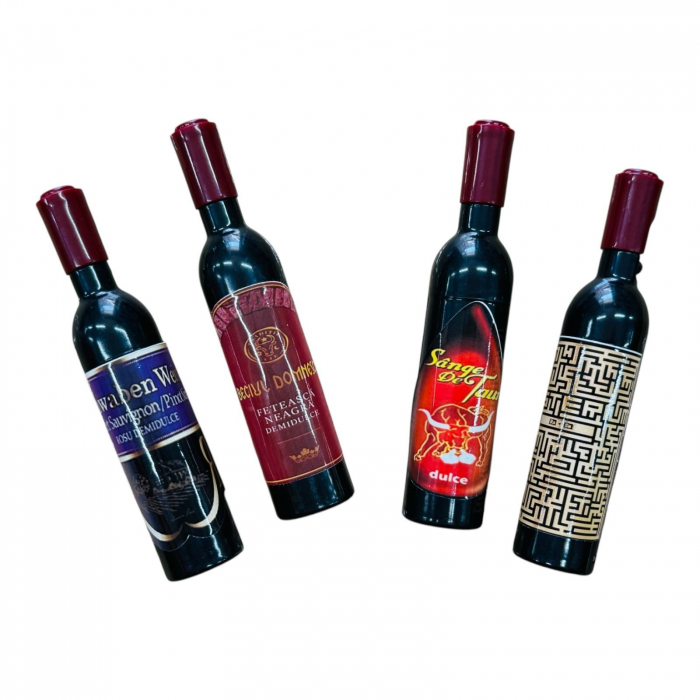 Tirbuson forma sticla de vin 12cm – desfacator creativ si compact, model combinat, ideal pentru cadouri si accesorii bar,  [4]