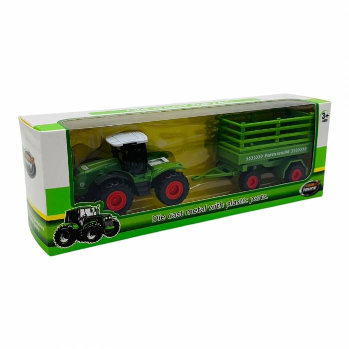 Tractor cu Remorca Die-Cast – Model Agricol Realist  [3]