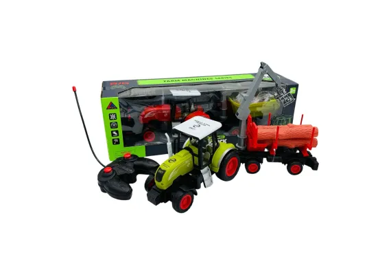 Tractor RC Farm Truck cu Telecomanda, 27 MHz, Remorca Detasabila, 2 Modele Disponibile, 43×13×11.5cm  [1]