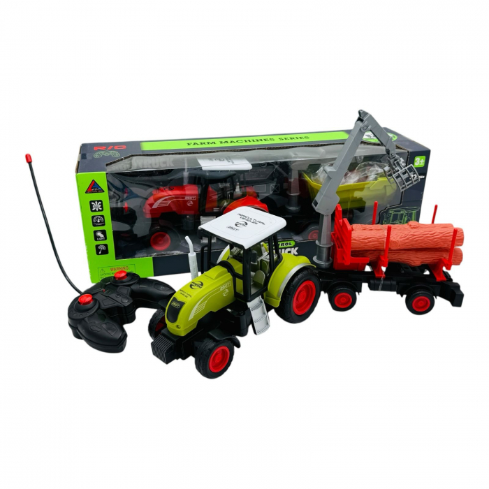 Tractor RC Farm Truck cu Telecomanda, 27 MHz, Remorca Detasabila, 2 Modele Disponibile, 43×13×11.5cm  [4]