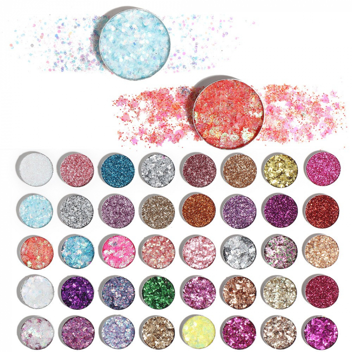 Trusa de machiaj , paleta de glitter / sclipici cu 40 de culori ,  [3]