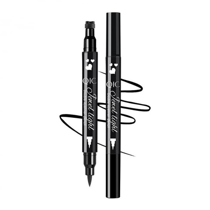 Tus Lichid pentru Ochi, , 2 Capete, Eyeliner si Stampila Inima, Pentru Ochi si Corp, 50 g, Rezistent la Apa, 12.7 x 3 cm, Negru [9]