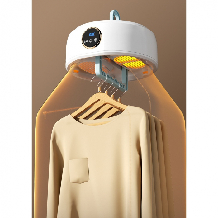 Uscator de Rufe, , Portabil, Pliabil, Silentios, Reglabil, Temporizator, 26.5 x 11 cm, Alb [4]