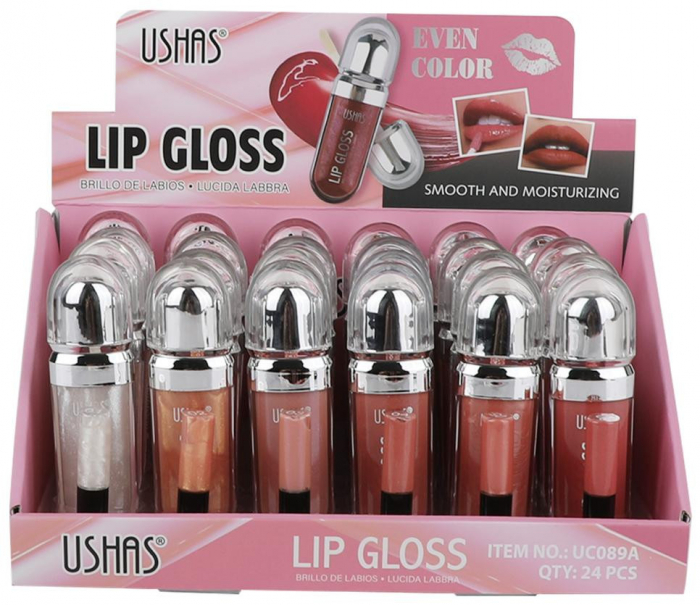USHAS Lip Gloss Even Color Smooth and Moisturizing – Gloss cu Culoare Uniformă, Hidratare și Textură Catifelată, 5.9g  [2]