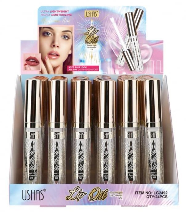 USHAS Lip Oil Hyaluronic Acid – Ulei pentru Buze cu Acid Hialuronic pentru Hidratare și Revitalizare, 2g  [2]