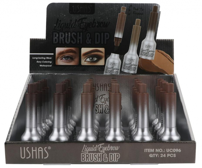 USHAS Liquid Eyebrow Brush & Dip – Lichid pentru Sprâncene cu Pensulă Preciză pentru Contur și Definire Perfectă, 1.5g  [2]