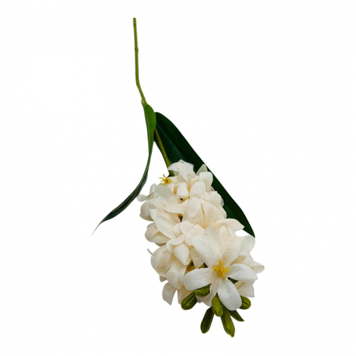 Zambila artificiala  extra-bogata 30 flori si 9 boboci, calitate superioara, 77cm, crem,   [2]