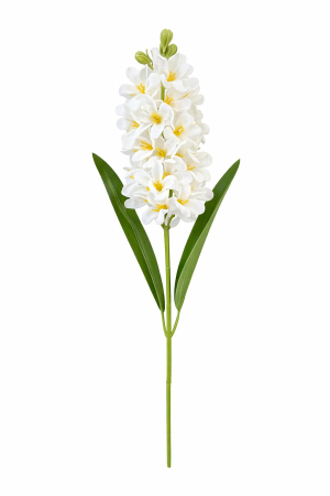 Flori Artificiale - Zambila artificiala eleganta alb pur, 31 flori si 9 boboci, 75 cm