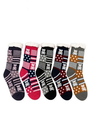 Haine si accesorii Engros - Sosete imblanite pentru femei – moi, calduroase si confortabile, culori diverse