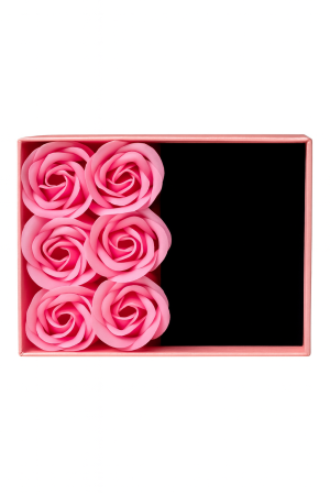 Set Cadou Love Forever cu Trandafiri din Sapun in Cutie Roz Premium + Punga Cadou [1]