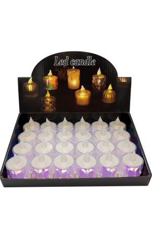 Lumanare LED tip pastila cu efect flacara – lumina calda, 8cm [1]