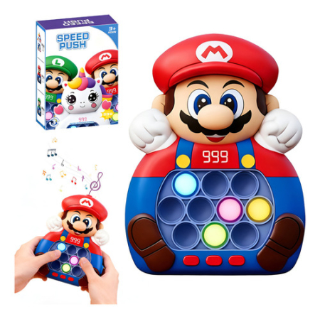 Jucarii educative si de indemanare - Jucarie Pop It Electronica cu Lumini si Sunete, Joc Interactiv Speed Push pentru Copii