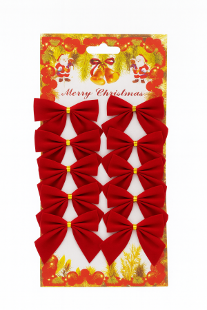 Set 12 fundite rosii pentru brad – decor Craciun elegant, prindere usoara [0]