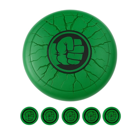 Scut de Joaca Verde cu lansator discuri – Design Cracked Punch – 30x17 cm [1]