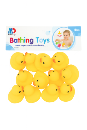 Jucarii bebelusi si de baie - Set Jucarii Baie Ratuste Galbene, 23x23 cm, 10 Bucati, Pentru Copii 18M+