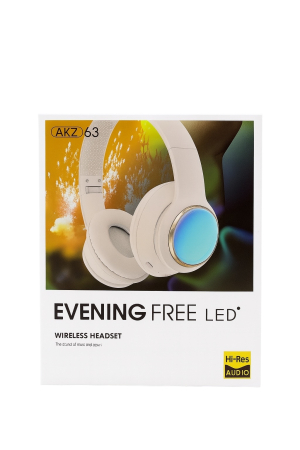 Casti Wireless AKZ 63 Evening Free LED, Hi-Res Audio, Lumini RGB, Roz [1]