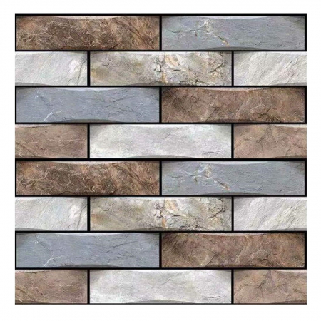 Articole pentru Casa Engros - 10 x Placi Tapet Autocolant 3D cu Imitatie de Marmura, pentru Perete Bucatarie Sufragerie, Usor de Curatat, Rezistent la Apa, Autoadeziv, 30x30 cm, Gri Maro Bej